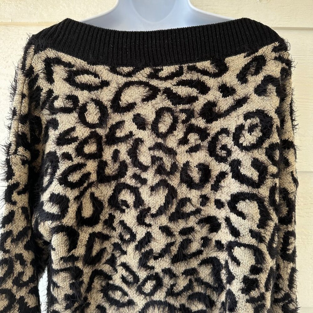 Marc New York Women’s XL Sweater SOFT Thick Fur Feel Long Sleeve Animal Print - Picture 11 of 11